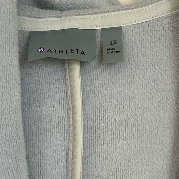 Athleta Light Gray Fleece Jacket - Picture 2 of 8